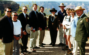 First Lady Hillary Clinton officially dedicated the Grand Canyon Greenway in 1991